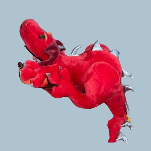 2005 Manhattan Toy Company Red Dragon Plush Medieval Stuffed Animal 12” - Picture 4 of 4
